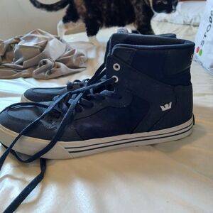 Supra Navy Blue High-Top Sneakers